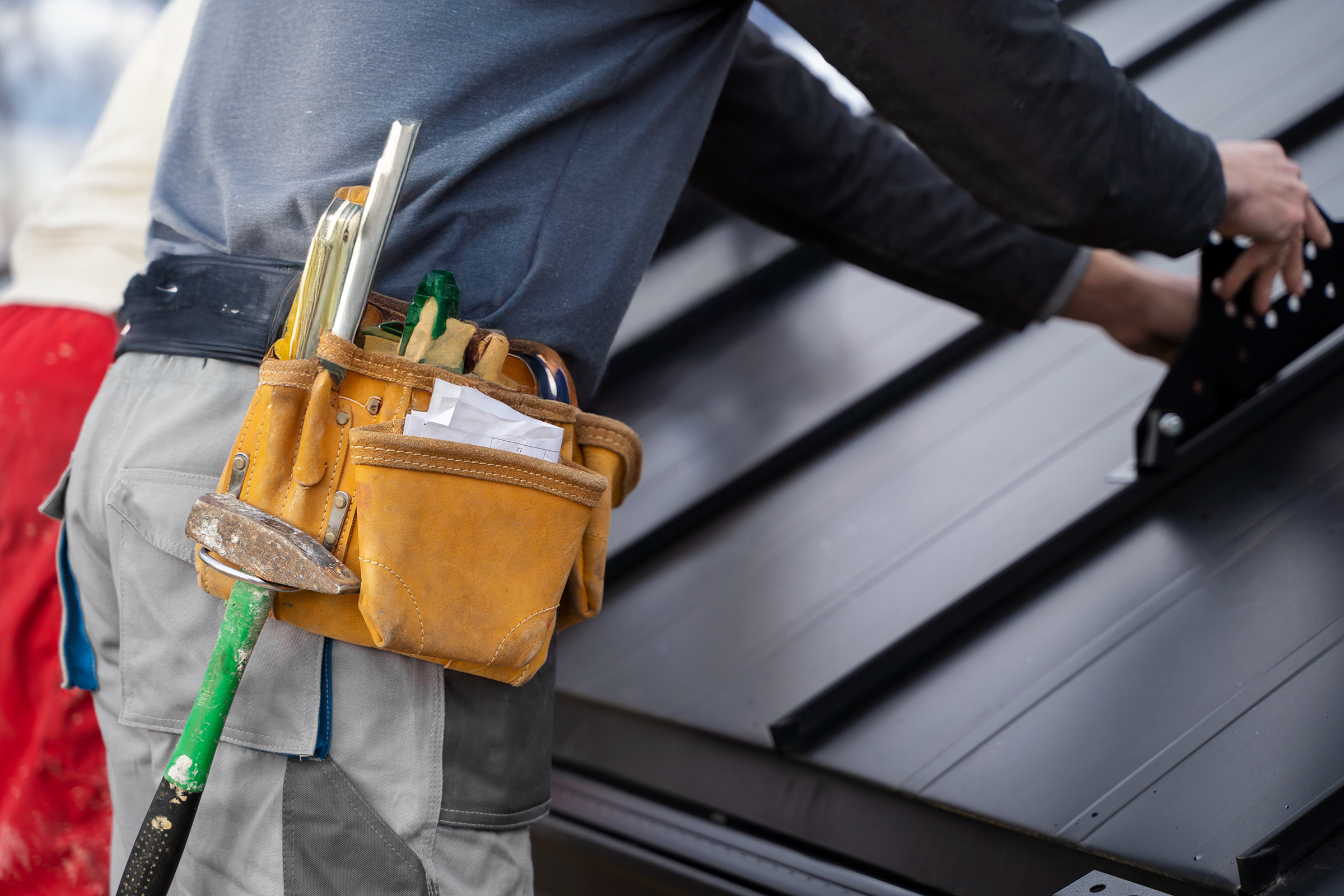 Construction Worker Doing His Job With Belt Copy Maintenance Services Los Angeles