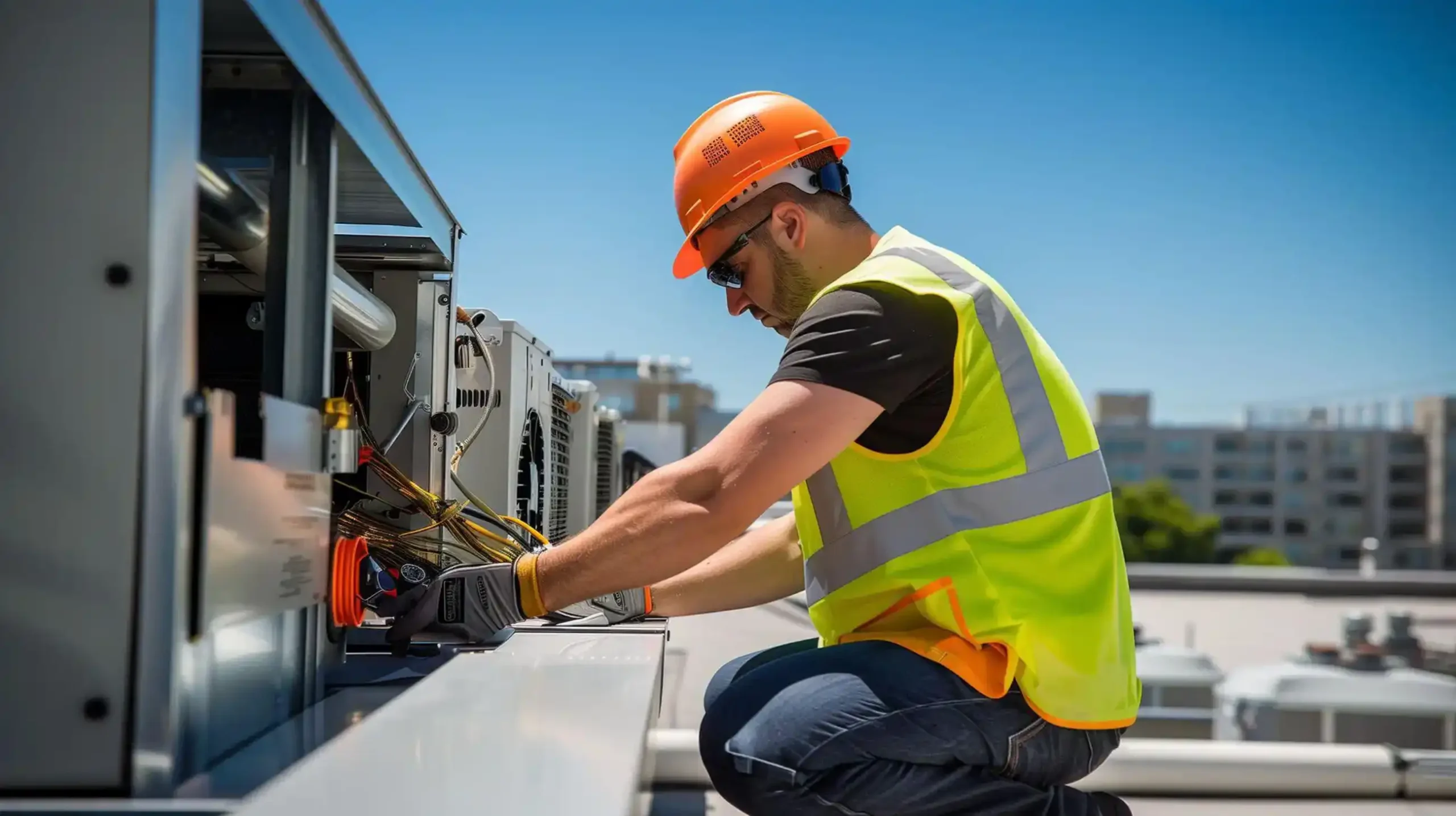 Hero Maintenance On A Commerical Hvac Unit  Best Maintenance and Renovation Services - All Time Maintenance