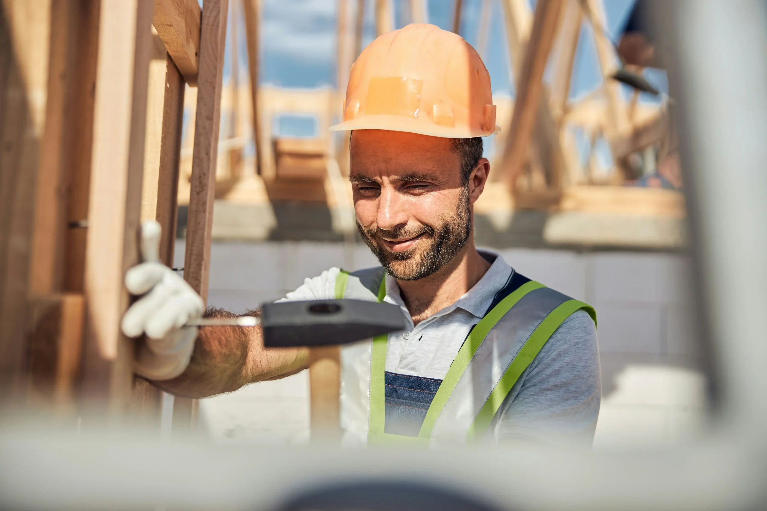 Constructionworkerinspectingstructure  Maintenance Services Los Angeles
